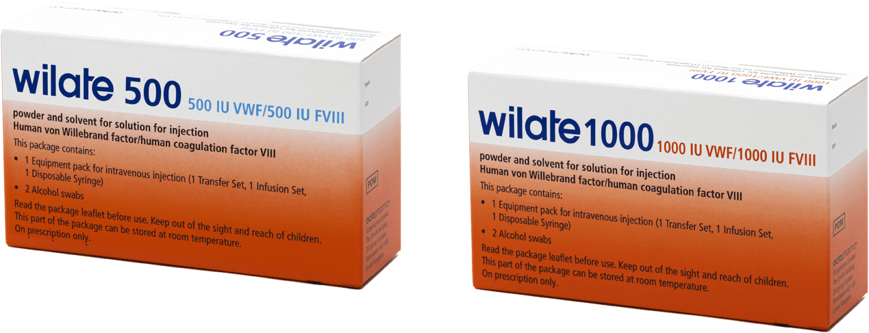 Two dosing strengths of wilate